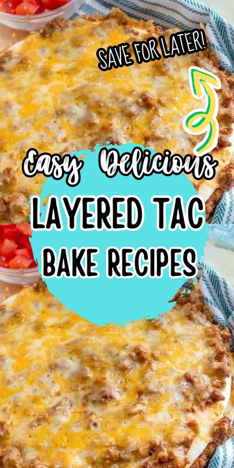 Soft Taco Bake Casserole, Layered Taco Bake, Easy Taco Bake, Taco Shell Recipe, Taco Dishes, Layered Taco, Baked Tacos Recipe, Fast Easy Dinner, Creamy Salsa