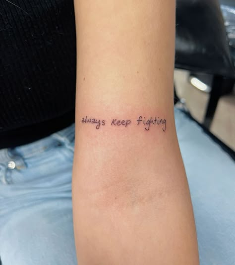 Sport Tattoo Ideas Women, Motivational Tattoo For Women, Im Fine Save Me Tattoo, Preemie Tattoo, Im Fine Tattoo, Save Me Tattoo, Motivation Tattoos, Motivation Tattoo, Fighter Tattoo