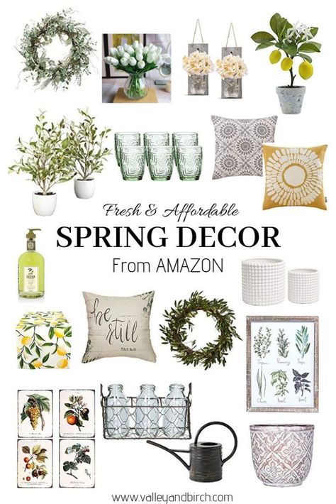 Decor From Amazon, Spring Valley, Amazon Home Decor, Summer Home Decor, Spring Home Decor, Modern Farmhouse Decor, Affordable Home Decor, Spring Home, Black Decor