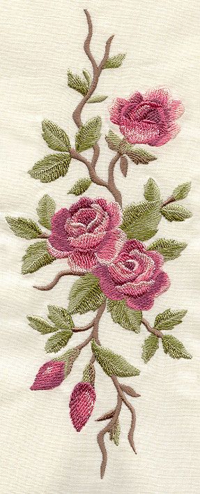 Machine Embroidery Designs at Embroidery Library! - Color Change - S0466 Áo Blu, Rose Embroidery Designs, Sulaman Pita, Pola Kristik, Pola Sulam, Brazilian Embroidery, Embroidery Patterns Free, Rose Embroidery, 자수 디자인