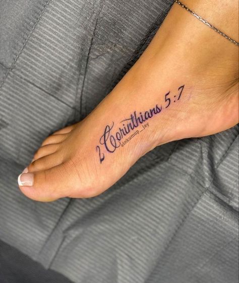 Faith Foot Tattoos, Scripture Tattoos, Bible Verse Tattoos, Verse Tattoos, Cute Hand Tattoos, Mommy Tattoos, Faith Tattoo, Foot Tattoos For Women, Dope Tattoos For Women