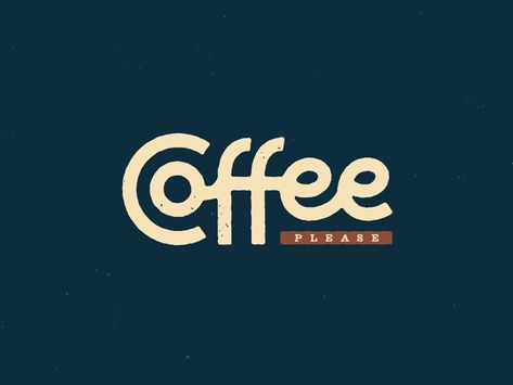 Coffee, please by Damian King on Dribbble Cafe Logos, Coffee Typography, Coffee Shop Logo Design, Logos Photography, Cafe Logo Design, Logos Vintage, Coffee Shop Branding, Coffee Label, Coffee Shop Logo