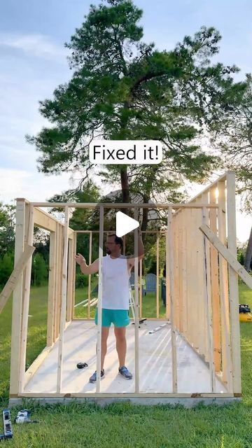 Greg Navage on Instagram: "Nothing intimidates me anymore, not even this. Let’s build! 🔨👊  #shed #storage #diy #diyprojects #backyardvibes #backyard #diyhomeprojects #outdoors #diyhome #hartambassador #doitwithhart #budgetfriendly #gardenshed #kendinyap" Garden Shelter Ideas Diy, Yard Storage Ideas, Landscaping Around Storage Shed, She Shed Landscaping Ideas, Garden House Ideas Buildings, Gravel Shed Base, Small Backyard Ideas Diy, Quick Shed Build, Diy Outdoor Shed