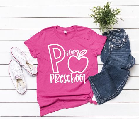 P Is For Preschool Teacher Shirt, Missy LuLu's Teacher Tees, Shirts For Teachers, Preschool Teacher Shirts, PreK Teacher Shirt Prek Teacher Shirts, Shirts For Teachers, Prek Teacher, Cute Teacher Outfits, Preschool Teacher Shirts, Preschool Shirts, Kindergarten Teacher Shirts, Teaching Shirts, Cute Shirt Designs