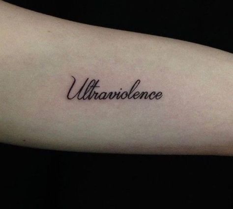 Yes To Heaven Tattoo, Ultraviolence Tattoo, Lana Del Rey Tattoo Ideas, Ldr Tattoo, Lana Del Rey Tattoos, Petite Tattoos, Cute Small Tattoos, Cute Tattoos For Women, Dainty Tattoos