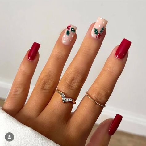 Berry Nails, Nail Shapes Square, Nagel Tips, Christmas Nails Easy, Red Nail Designs, Nail Forms, Xmas Nails, Nailed It, Christmas Nail Designs