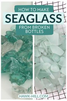 Making Sea Glass In A Rock Tumbler, Tumbled Glass Projects, Sea Glass Jewelry Diy, Broken Glass Crafts, Sea Glass Diy, Sea Glass Art Projects, Broken Bottle, Rock Tumbler, Deco Nature