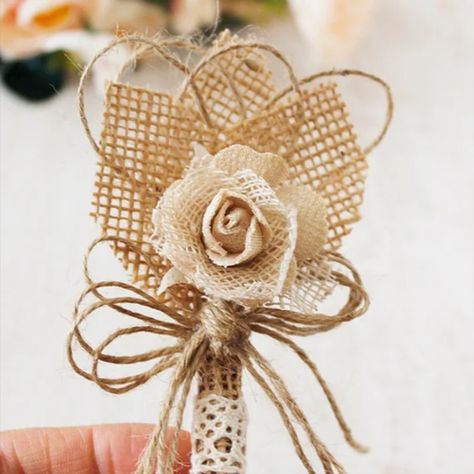 Shabby chic rose boutonniere, ideal for woodland, rustic or shabby chic wedding. It is made of natural shabby chic burlap rose with burlap leaves, adorned with cream lace and tied with natural twine bow for more rustic chic look.
This rustic wedding boutonniere is just the perfect addition for the groom or groomsmen lapel, father of the bride or father of the groom. It comes with a brooch pin at the back.
**
Stands about app 4.7'' tall ( 12 cm ) Rustic Wedding Boutonniere, Burlap Boutonniere, Burlap Leaves, Groom Buttonhole, Boutonniere Wedding Rustic, Rose Buttonhole, Mens Boutonniere, Groom Buttonholes, Rustic Wedding Colors