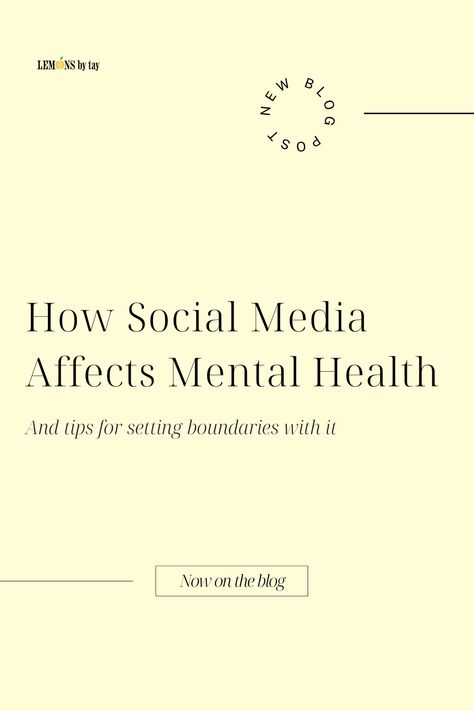 It is no secret that social media is a driving factor in today’s society. It is easy to find yourself aimlessly scrolling without even realizing and comparing all aspects of your life to people you may or may not know while swiping and scrolling. Today, we want to share some ways social media affects your mental health, as well as some solutions and boundaries you can set for yourself to help! Setting Boundaries, Mental Health Matters, When Someone, Boundaries, Health Tips, Feel Good, How Are You Feeling, Finding Yourself, Social Media