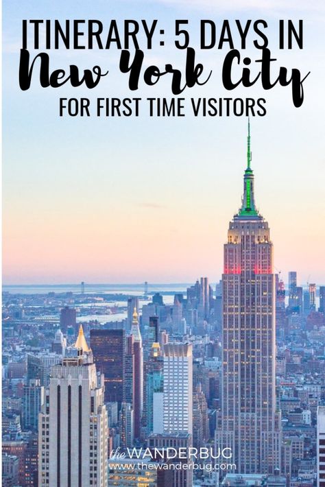 Itinerary: 5 Days in New York City (First time visitors) • The Wanderbug New York Trip Planning, New York City Itinerary, New York Itinerary, Nyc Itinerary, Nyc Travel Guide, New York City Vacation, New York Vacation, Trip To New York, Nyc Christmas