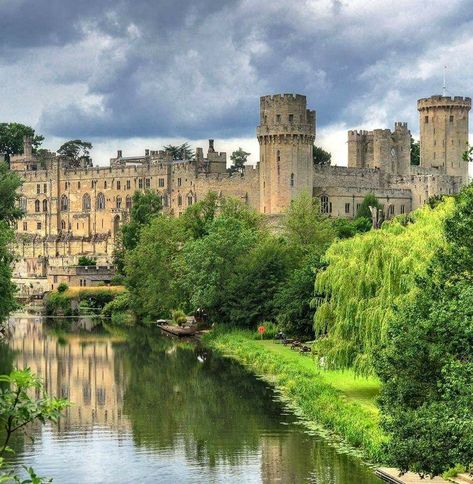 The medieval Warwick Castle on the banks of the River Avon, Warwick, England.  Warwick Castle: britainandbritishness.com/WarwickCastle yt?  Baz Richardson, flickr. Stonehenge, Warwick England, Warwick Castle, English Castles, Castles In England, Beautiful Castles, A Castle, Medieval Castle, The Castle