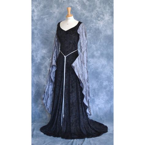 Elvish Dress,Medieval Gown, Gothic Dress, Pagan Dress, Pre-Raphaelite... ($223) ❤ liked on Polyvore featuring dresses, medieval and medieval dress Tolkien Elvish, Pagan Dress, Elvish Dress, Medieval Dress Princess, Dress Medieval, Elven Dress, Medieval Gown, Magic Dress, Medieval Gothic