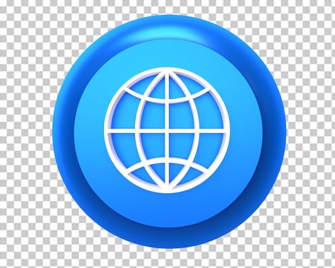 Internet web blue button icon 3d render ... | Premium Psd #Freepik #psd #search-button #internet-browser #website-logo #earth-globe Website Logo Icon, Earth Logo, Internet Icon, Internet Logo, Earth Globe, Website Logo, 3d Icons, Web Icons, 3d Render