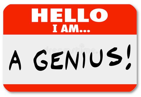 Hello I Am A Genius Nametag Expert Brilliant Thinker. A red nametag with the wor , #Affiliate, #Brilliant, #Thinker, #red, #Genius, #Nametag #ad Red Words, Lazy People, Name Tags, Anime Artwork, Just Me, Grammar, Stock Illustration, Persona, Tech Company Logos