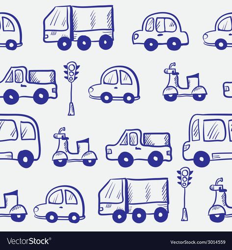 Auto Cartoon, Cartoon Car Drawing, Doodle Wall, Cartoon Cars, Children Sketch, Doodle Cartoon, Small Drawings, Easy Doodle Art, Simple Cartoon