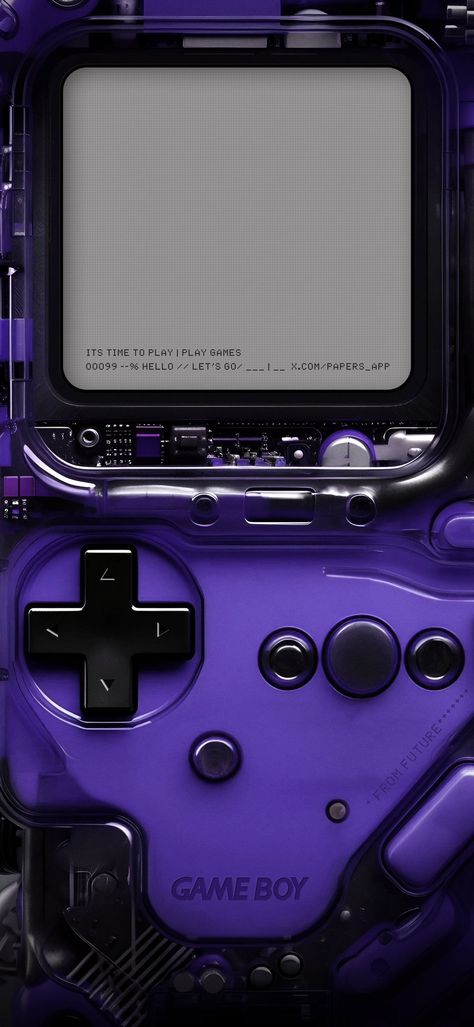 Purple Nokia Wallpaper, Gameboy Wallpaper Iphone Purple, Purple Gameboy Wallpaper, Purple Tech Aesthetic, Wallpaper For Xiaomi, Wallpaper Xiaomi, Gameboy Wallpaper, Ios Customization, Rainy Wallpaper