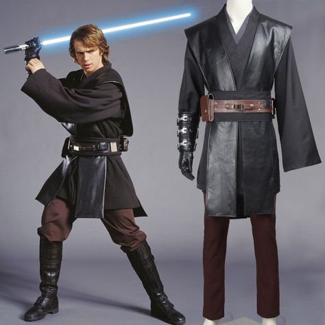 Knight Cape, Anakin Costume, Anakin Skywalker Cosplay, Star Wars Anakin Skywalker, Disfraz Star Wars, Jedi Outfit, Jedi Cosplay, Jedi Costume, Star Wars Anakin