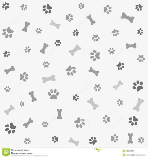 dog print paper | Background With Dog Paw Print And Bone Stock Vector - Image: 43949441 Paw Print Background, Paw Background, Paw Wallpaper, Dog Background, Cat Paw Print, Doodle Dog, Dog Paw Print, Dog Wallpaper, Seamless Pattern Vector