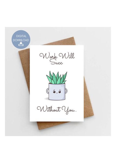 Funny Goodbye Cards For Coworkers, Leaving Cards For Coworkers Handmade, Coworker Leaving Card Funny, Goodbye Cards For Coworkers Handmade, Cards For Coworkers Leaving, Coworker Farewell Quotes, Farewell Pun Cards, See You Soon Card, Sorry Your Leaving Card Ideas