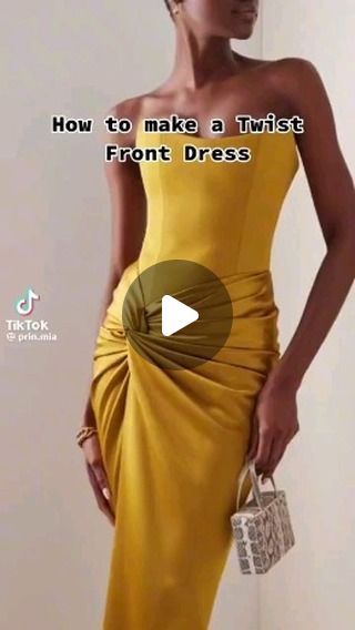 Twist Knot Dress Pattern, Twist Dress Pattern Tutorials, Twist Front Dress Pattern, Twist Dress Pattern, Knot Dress Pattern, Skirt Couture, Twist Knot Dress, Twisted Skirt, Hole Dress