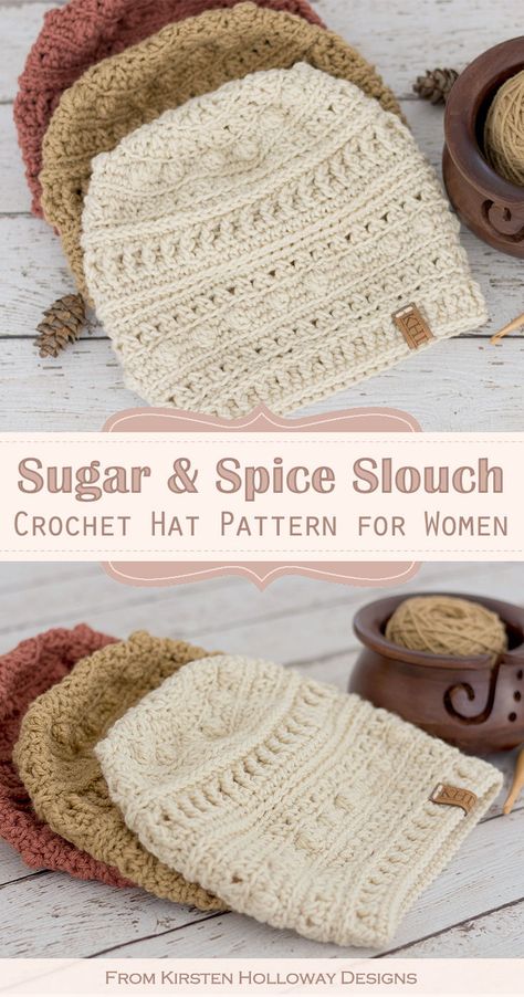 Slouch Hat Pattern, Slouchy Hat Pattern, Crochet Slouch Hat, Crochet Slouchy Hat, Easy Crochet Hat, Crochet Winter Hats, Crocheted Hats, Womens Crochet Patterns, Crochet Hat Free