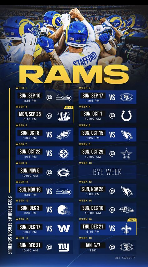 Matchday Graphic, Disney Desserts, Football Schedule, Rams Football, Church Poster Design, Church Poster, Sports Graphics, Sports Graphic Design, Choose Love