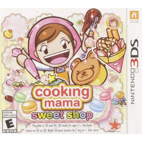 Cooking Mama: Sweet Shop has players working in a sweets shop and serving customers to keep them happy. There are 60 different recipes, though players can also make variations according to their liking. Sweets can be decorated with different combinations. In addition to making sweets, you can also arrange them in the shop. Cooking Mama, Kawaii Games, Nintendo Ds Games, Ds Games, 3ds Xl, Sweet Shop, Cute Games, A Silent Voice, Latest Games