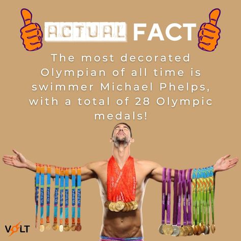 Facts You Didnt Know, Olympic Medals, Did You Know Facts, Michael Phelps, All Time, Did You Know, All About Time, Fun Facts, Green