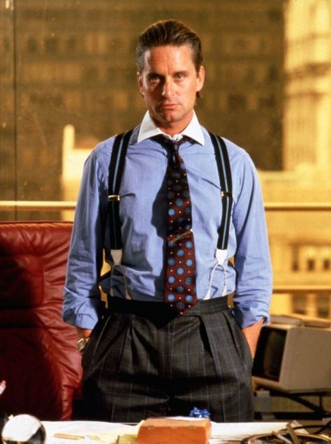 Wall Street Photos: The 25 Most Fashionable Films in Hollywood | Vanity Fair Michael Douglas Wall Street, Wall Street Fashion, Gordon Gekko, Michael Douglas, The Wedding Singer, Charlie Sheen, Best Dressed Man, 1980s Fashion, 80s Fashion