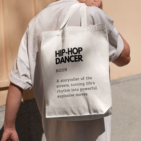 Hip-Hop Dancer Definition Tote bag, Gift for hip hop dancers, hip-hop Dancer definition accessories, Dance cotton bag, hip-hop lovers gift Dancer Clothes, Dance Tote Bag, Salsa Dancer, Dance Gear, Salsa (dance), Hip Hop Dancer, Dancers Outfit, Dance Clothes, Dance Bag