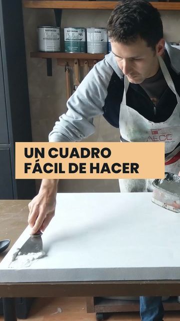 Diego | Ideas para renovar on Instagram: "Así hice el cuadro para mi dormitorio. Como hacer un cuadro decorativo fácil. . . . #plasterart #homedecor#wallart #abstractart #contemporaryart #diyart #handcrafted #crafty #handmadecraft #diytutorial #diyhome #creative #diyhomedecor #diy #diyprojects #diycrafts #diydecor #diyproject #diyideas #diyinspiration #diyhomeprojects #diydecoration" Burled Wood Furniture, Design Art Nouveau, Oil Painting For Beginners, Abstract Art Painting Techniques, Small Canvas Paintings, October 31, Beginner Painting, Wooden Storage, Diy Art Painting