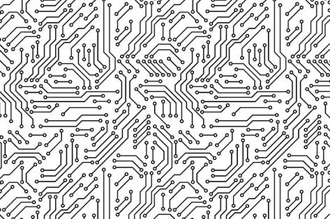 Print circuit board seamless pattern Croquis, Circuit Tattoo, Electronics Pattern, Circuit Board Design, Printed Circuit Board, Printed Circuit, Electronic Circuit, Patterns Design, Electronics Circuit