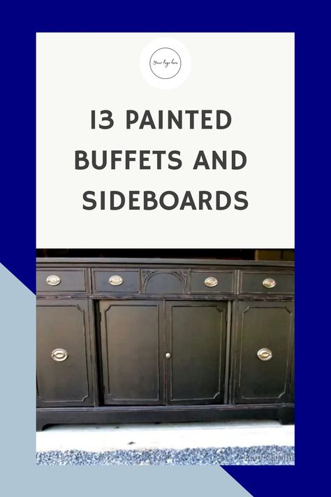 Find inspiration with these painted buffets and sideboards. Vintage furniture like the buffets look great painted. Painting Sideboard Ideas, Refinished Sideboard Antique Buffet, Refurbished Sideboard Ideas, Colorful Buffet Table, Mahogany Buffet Makeover, Painted Vintage Buffets And Sideboards, Refinished Buffets And Sideboards, Sideboard Refinishing Ideas, Diy Painted Buffet Ideas