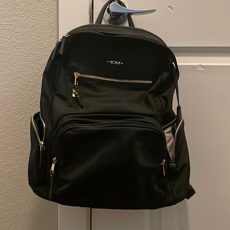 Black nylon Tumi backpack! Tumi Backpack, Tumi Bags, Backpack School, Small Backpack, Black Nylon, Black Nylons, Daily Essentials, School Backpacks, Female Travel