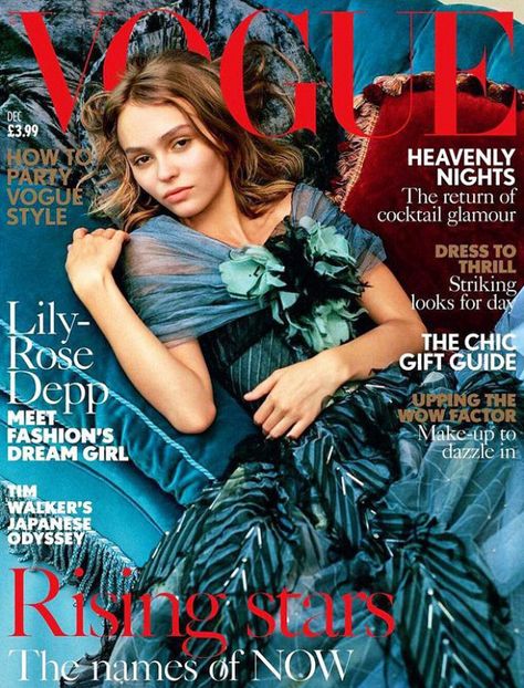 Lily-Rose Depp British Vogue December 2016 Lineisy Montero, Vogue British, Vogue Magazine Covers, Bruce Weber, Vogue Archive, Tim Walker, Vanessa Paradis, Fashion Magazine Cover, Fashion Cover