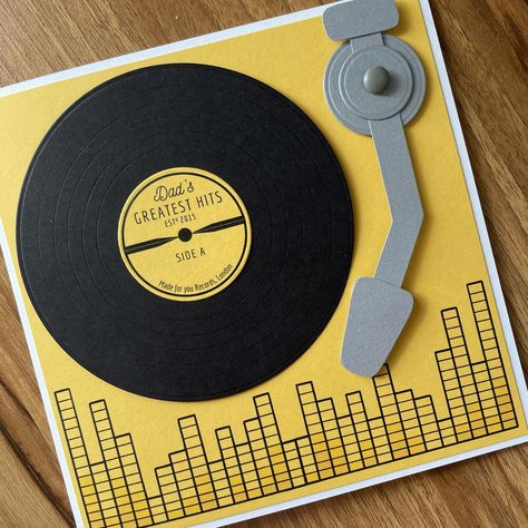 Hey Crafters! Do you need a unique and heartfelt Father’s Day card idea? This retro Card Making Kit featuring a vinyl record player design is great fun to make 🎶 Customise the record label with your dad’s name and the year he became a dad for an extra special touch. Whether you’re a crafting pro or a beginner, my easy-to-follow instructions make it simple to create a card your dad will treasure. Order now and get creative! 💌 https://dellabydesign.etsy.com/listing/1461074746 FYI- Fat... Name Day Card, Birthday Cards For Brother, Vinyl Player, Vinyl Record Player, Brother Birthday, Music Birthday, Card Making Kits, Father's Day Diy, Dad Cards