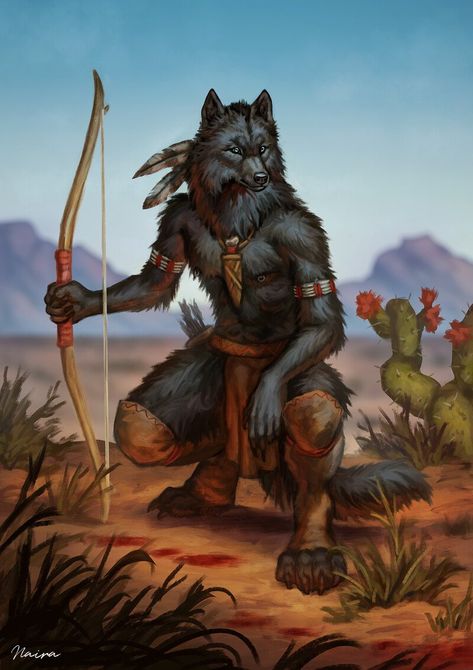 ArtStation - Private Commission - Hunting, Jessie S. A'Bell Archer Characters, Female Werewolves, Wolf People, Wolf Warriors, Werewolf Art, Wolf Pictures, Beautiful Wolves, Wolf Art, Native American Art