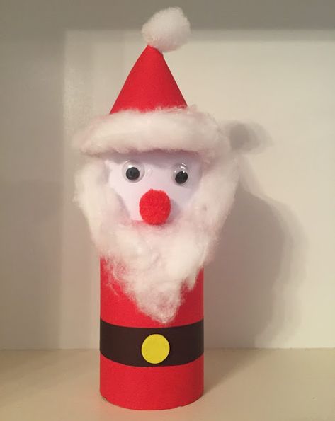 50 Santa Crafts for Families Toilet Paper Roll Craft, Christmas Paper Craft, Roll Craft, Christmas Crafts For Toddlers, Santa Crafts, Christmas Crafts For Adults, Christmas Crafts For Kids To Make, Craft Easy, Toilet Paper Rolls