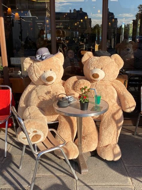 Peluche Aesthetic, Life Size Stuffed Animals, Massive Teddy Bear, Funny Teddy Bear, Teddy Photos, Giant Stuffed Animals, Cool Dinosaurs, Giant Teddy Bear, Giant Teddy