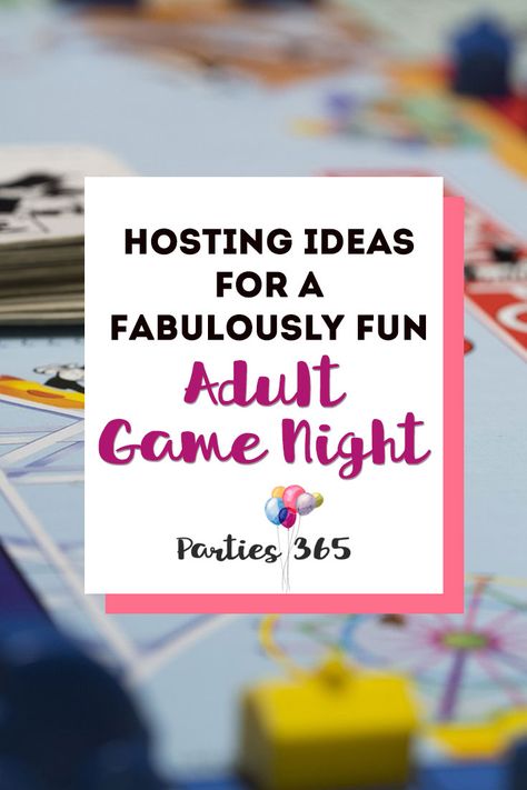 Essen, Game Night Desserts, Dinner Party Ideas For Adults, Adult Game Night Party, Game Night Decorations, Games For Ladies Night, Friend Game Night, Game Night Snacks, Fun Games For Adults