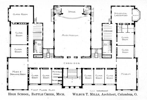 Lovely High School Floor Plans (10) Reason High School Building Plan, Academy Layout Plan, Plan Of School Architecture, Bloxburg School Floor Plans, School Plans Layout, College Layout Floor Plans, Sims 4 School Floor Plan, Sims 4 School Building Layout, Highschool Layout Plan