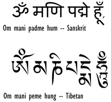 The Most Famous Mantra: Om Mani Padme Hum Buddhism Tattoo, Tibetan Tattoo, Drawing Mandala, Tibetan Mantra, Mantra Tattoo, Buddhist Tattoo, Sanskrit Tattoo, Yoga Tattoos, Buddhist Mantra