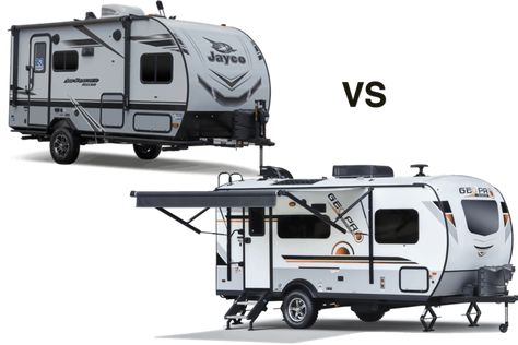 Best Off Road Travel Trailer - Geo vs Micro Geo Pro Travel Trailer Hacks, Geo Pro Travel Trailer, Trailer Hacks, Jayco Travel Trailers, Travel Trailer Hacks, Jay Feather, Small Travel Trailers, Road Travel, Into The Forest