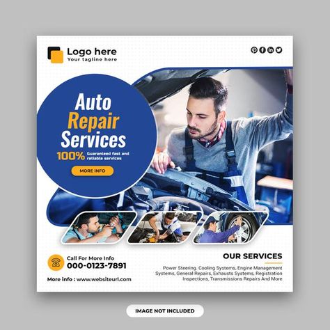 Car Repair Service Ads, Car Social Media Design, Car Social Media Post, Flyer Car, Car Post, Car Advertising Design, Job Reference, Facebook Post Design, Business Car