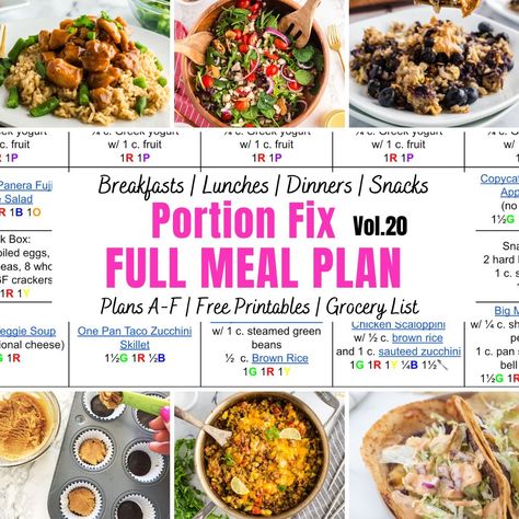 21 Day Fix Meal Plan Vol. 20 ❤️🧡💚💜💛💙 21 Day Fix Spaghetti Sauce, 21 Fix Meal Plan, Portion Fix Plan C Meal Plan, Portion Fix Recipes Dinners, Portion Fix Plan B, Beachbody Meal Plan 1500-1799, 21 Day Fix Meal Plan For Beginners Without Shakeology, 3 Day Quick Fix Meal Plan, 21 Day Fix Meal Plan 1800-2099