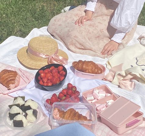 Coquette Picnic Aesthetic, Pink Croquet Aesthetic, Coquette Birthday Party Aesthetic, Cogettare Aesthetic, Picnic Aesthetic Pink, Pink Picnic Aesthetic, Pink Picnic Party, Coquette Summer Aesthetic, Spring Picnic Ideas