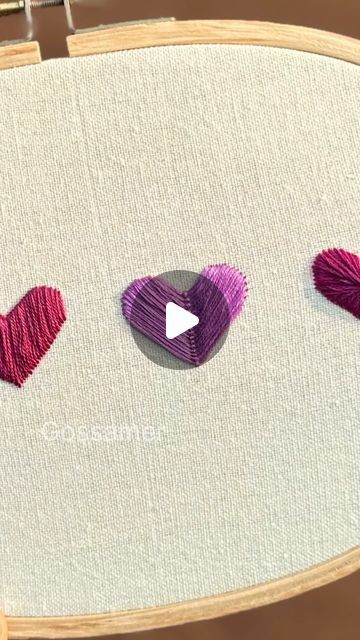 Shalu ❤️ Embroidery artist on Instagram: "Join my upcoming Hand Embroidery Workshop for learning beautiful Embroidery stitches 🌸  DM @___gossamer__ for more details 📌  Hand Embroidery Heart Shape stitched using beautiful Fly Stitch 💜 Learn Hand Embroidery with @___gossamer__ everyday 🪡  Detailed tutorial is available on my YouTube channel "Embroidery by Gossamer"  Channel Link in Bio 📌  #flystitch #heartshape #basicembroidery #bordados  #embroidery #heart #heartembroidery #heartshaped #art #bordados #frenchknots #frenchknot #learnembroidery #embroiderystitches #embroiderylove #basicembroidery #bordados #bordadomanual #hoopart #threadwork" Learning Embroidery Stitches, Heart Hand Embroidery, Heart Shape Embroidery Designs, Learn Embroidery Tutorials, How To Embroider A Heart, Embroider Heart, Hand Embroidery Heart, Heart Shape Embroidery, Embroidery Learning