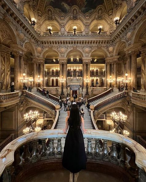 Sherly Tan ♡ on Instagram: "Exploring the most beautiful opera house: Palais Garnier ⚜️⚱️🕯" Palais Garnier Ballet, Palais Garnier Photoshoot, Opera Garnier Paris Outfit, Opera House Outfit, Opera House Aesthetic, Opera Date, Ariana Wedding, Opera Pictures, Opera Outfit