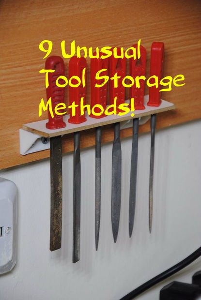 Cheap Tool Organization, Tool Storage Cabinets Diy, Van Tool Organization, Compact Tool Storage, Power Tool Organizer Diy, Wood Workshop Storage, Diy Pliers Holder, Diy Shop Shelving Ideas, Workshop Tool Storage Ideas