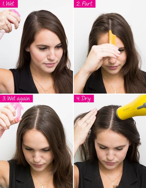 Part Hair, Hacks Every Girl Should Know, Models Makeup, Beauty Hacks Video, Blow Dryer, Middle Part, Makeup Hacks, Beauty Makeup Tips, Side Part